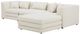 Moe's Home Collection Lowtide Lounge 4-Piece Warm White Modular Sectional and Ottoman-4