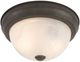 YHD Dark Brown 2-Light Flush Mount Lighting-0
