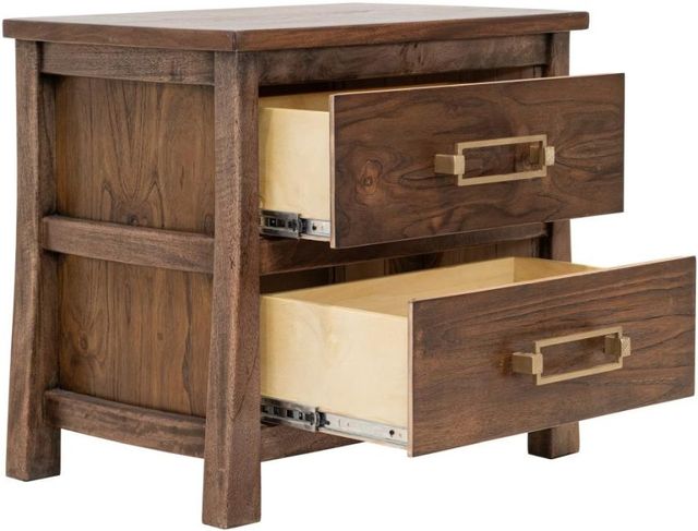 International Furniture Direct Roots Brown Nightstand-3