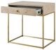 Uttermost® Pembrook Light Washed Side Table with Brushed Brass Base-5