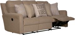 Catnapper® Calvin Putty Manual Reclining Sofa