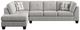 Emerald Home Myles 2-Piece Gray Sectional and Chaise-3