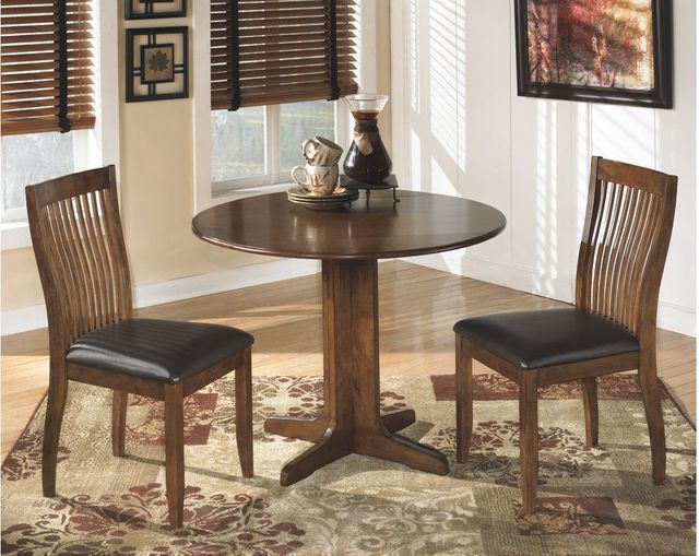 Signature Design by Ashley® Stuman Medium Brown Drop Leaf Dining Table-2