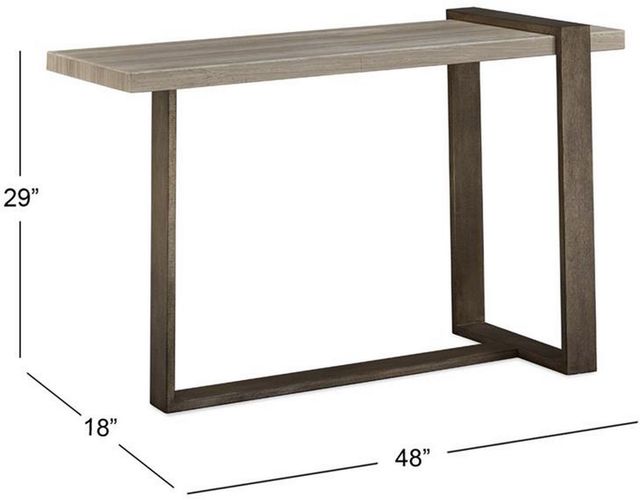 Magnussen Home® Wiltshire Sea Shell Rectangular Sofa Table with Champagne Bronze Base-2