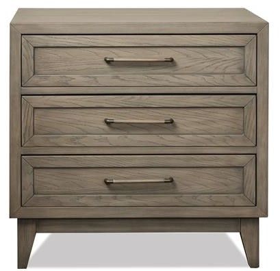 Riverside Furniture Vogue Gray Wash 3-Drawer Nightstand-1