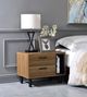 ACME Furniture Trolgar Brown Oak Accent Side Table with Black Base-1