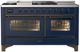 Ilve® Majestic III 60" Midnight Blue Pro Style Dual Fuel Liquid Propane Range with French Top and Burnished Trim-0