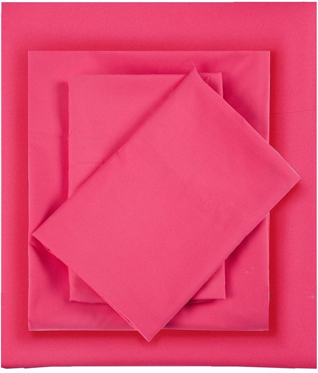 Olliix by Intelligent Design Pink Full Microfiber All Season Wrinkle-Free Sheet Set-0