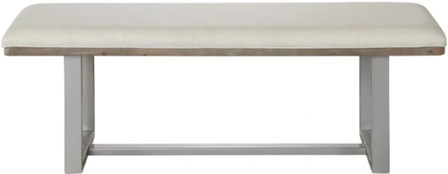 Riverside Furniture Intrigue Beige/Hazelwood Upholstered Dining Bench-2