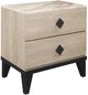 Mazin Furniture Whiting Cream And Black Nightstand-2