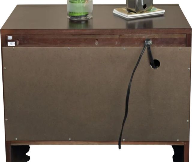 Modus Furniture Element Chocolate Brown Nightstand with Charging Station-3