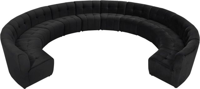 Meridian Furniture Limitless 12-Piece Black Velvet Modular Sectional-0