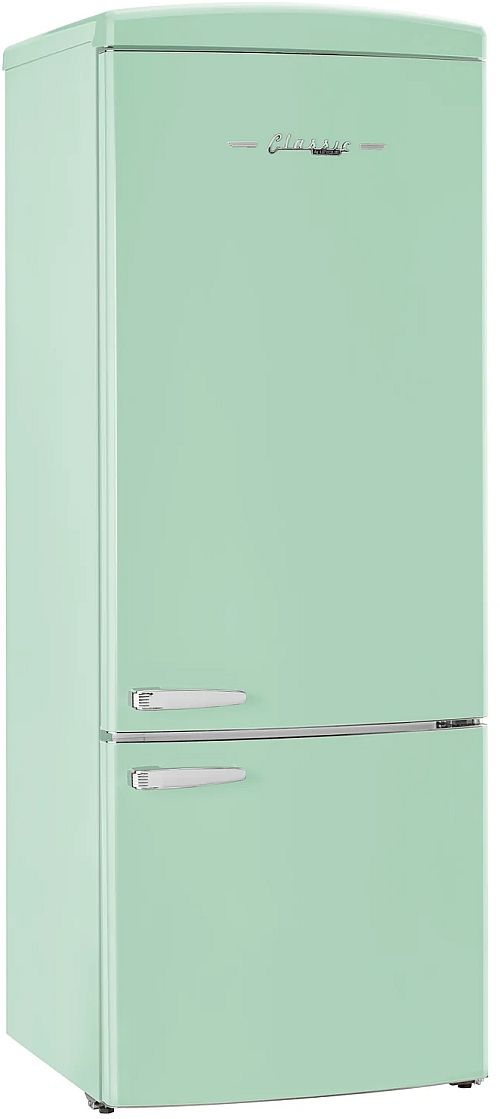 Unique Appliances Classic Retro 28" 17 Cu. Ft. Summer Mint Green Counter Depth Bottom Freezer Refrigerator-0