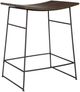 Uttermost® Thura Walnut Counter Stool with Dark Gunmetal Legs-0