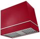 AGA Loge 48" Piccadilly Red Wall Mounted Range Hoodwith Polished Brass Trim-0