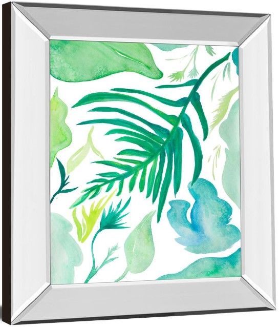 Classy Living Kat Papa Green Water Leaves I Wall Art-3