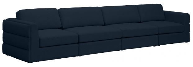 Meridian Furniture Beckham Navy Modular 152" Sofa-0