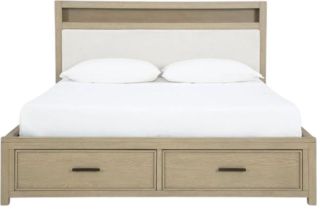 Signature Design by Ashley® Calmoro Gray California King Storage Bookcase Bed-2