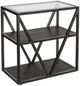 Liberty Furniture Arista Glass Top Chair Side Table with Cobblestone Brown/Gray Base-0