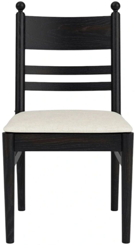 Riverside Furniture Calhoun 2-Piece Ebony Whiskey Oak Ladderback Side Chair Set-2