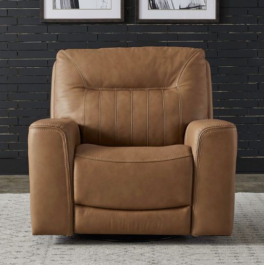 Liberty Furniture Bennett Butternut Leather Power Reclining Chair-6