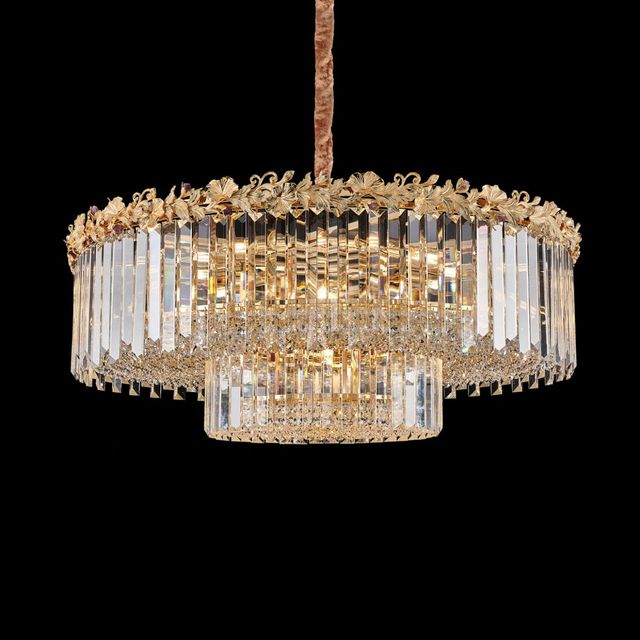 Michael Amini® Marquise Gold 28-Light Round Chandelier-1