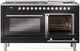 Ilve® Professional Plus II 60" Glossy Black Pro Style Dual Fuel Range-2