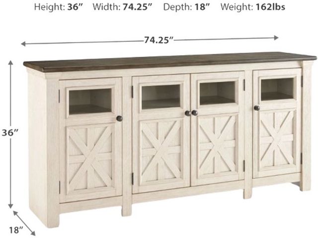 Signature Design by Ashley® Bolanburg Weathered Gray/White TV Stand-5