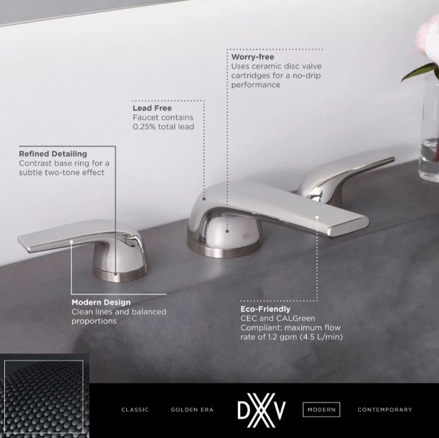 DXV Modulus Matte Black Widespread Two-Handle Bathroom Faucet with Lever Handles-3
