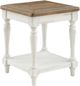 Winners Only® Augusta Rustic Brown Top End Table with White Base-0