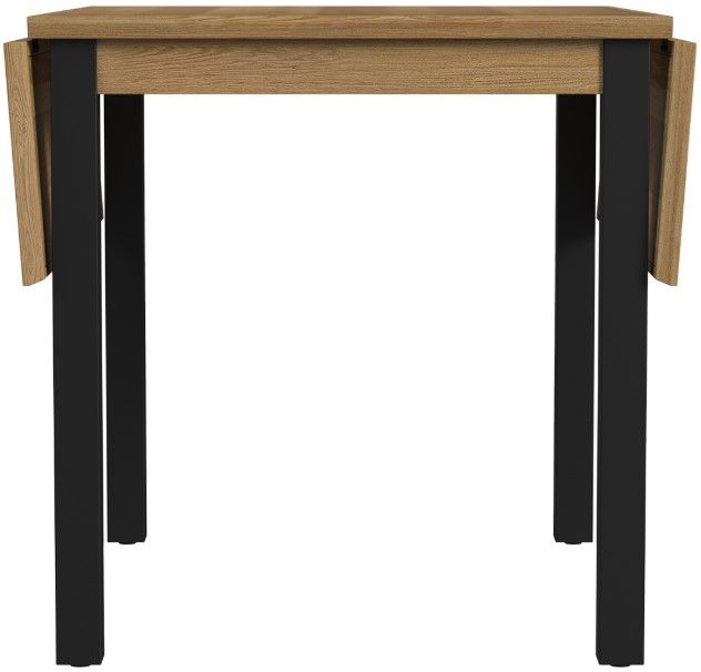 Intercon Newport Natural Oak Drop Leaf Dining Table with Black Base-4