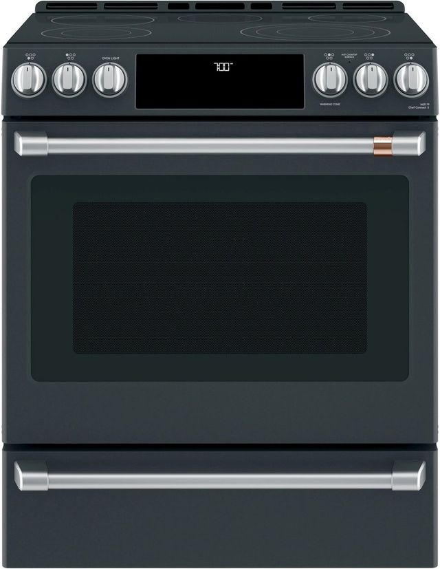 Café™ 30" Matte Black Slide-In Electric Range-0