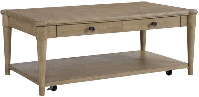 Bernards Citrus Heights Sand Cocktail Table with Caster-0