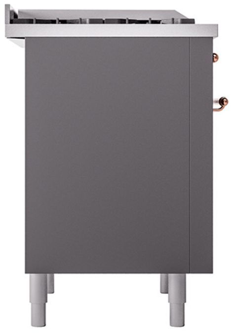 Ilve® Nostalgie II Series 36" Graphite Matte Pro Style Dual Fuel Range-3