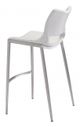 Zuo® Ace White and Silver Set of 2 Bar Chairs-3