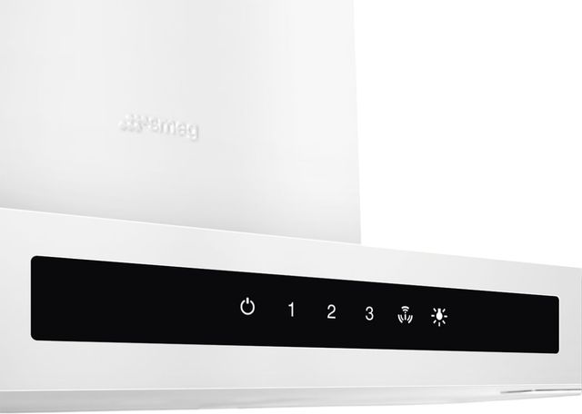 Smeg 36" Matte White Wall Mounted Range Hood-1