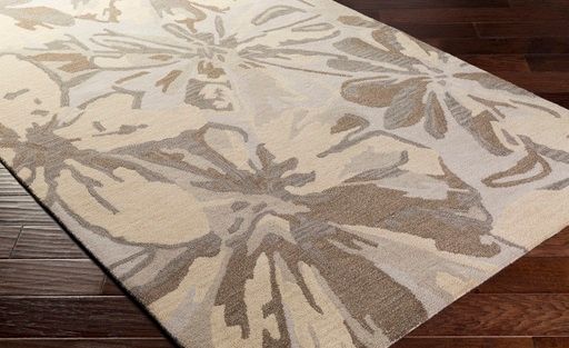 Surya Athena Beige Floral 5'x8' Area Rug-1