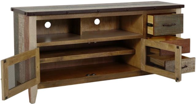 International Furniture Direct Antique Brown 62" TV Stand-3
