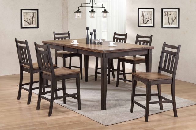 Rustic Two Tone Gathering Table and Barstools-0