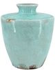 A & B Home Bright Blue Glaze Terracotta Vase-0