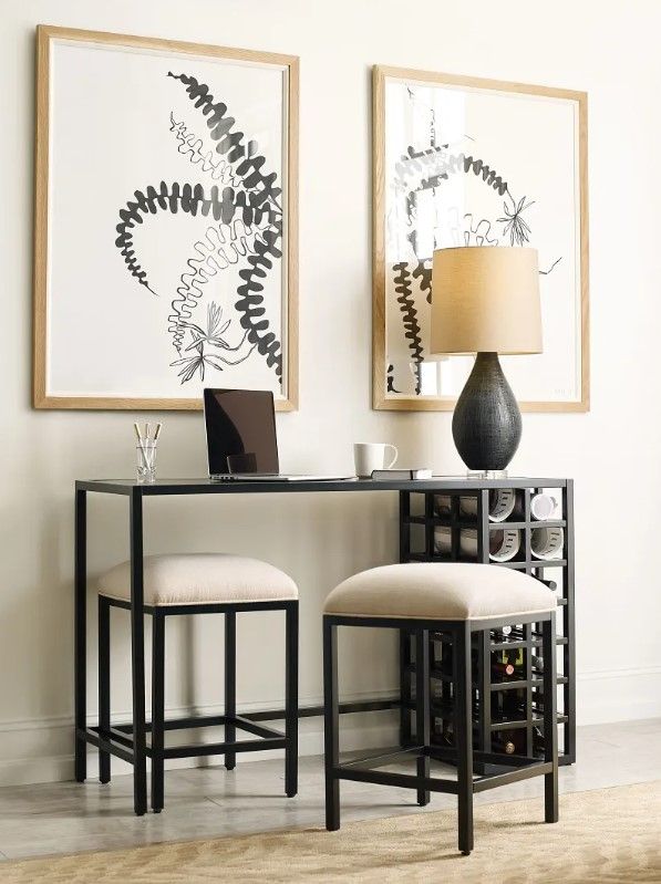 Hammary® Mackintosh 3-Piece Brown Wine Console Table Set with Black Base-2