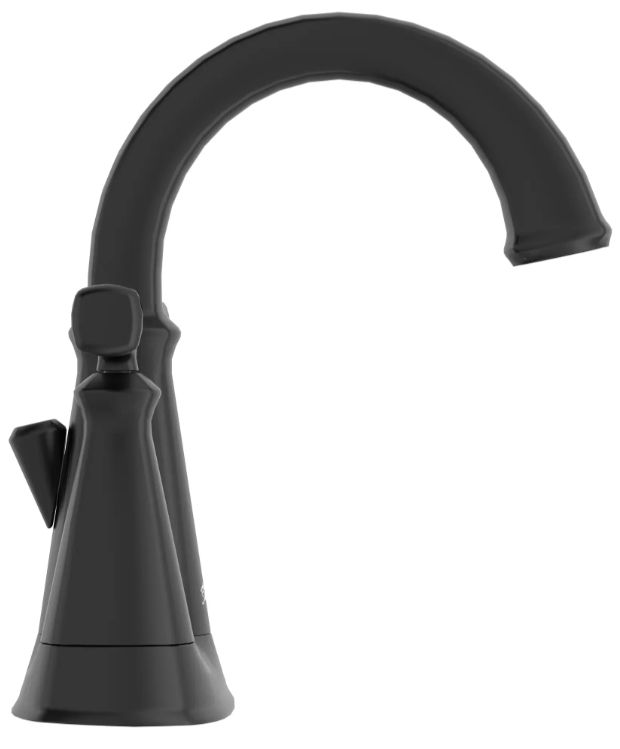 American Standard Edgemere® Matte Black 4" Centerset 2-Handle Bathroom Faucet with Lever Handles-3