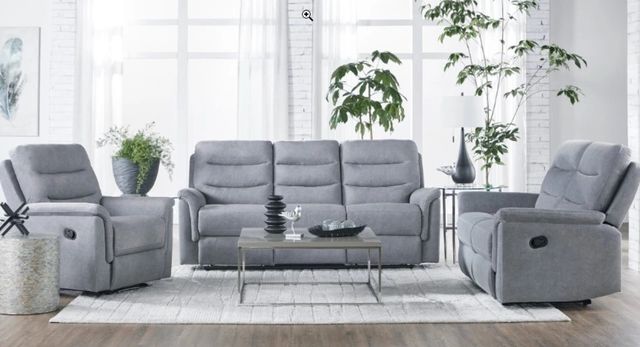 Hughes Furniture® 15176 Society Sky Manual Reclining Sofa-1