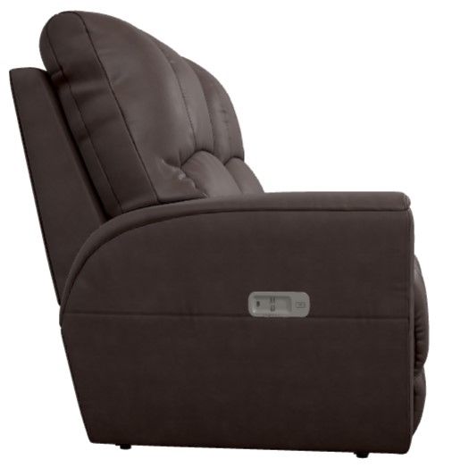 La-Z-Boy® Cassian Walnut Leather Power Reclining Loveseat with Headrest-3