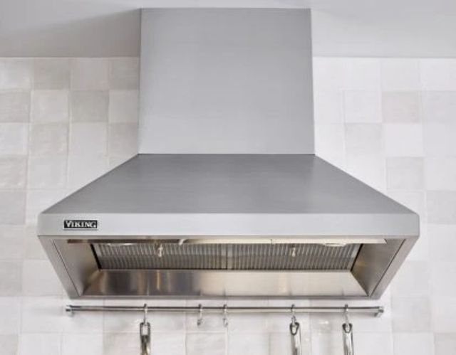 Viking® 3 Series 30" Pure White Chimney Wall Hood with Standard Ventilator-1