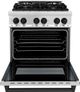 ZLINE Autograph Edition Legacy 30" Stainless Steel Pro Style Dual Fuel Range with Matte Black Accents-1