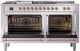 Ilve® Nostalgie II Series 60" Stainless Steel Pro Style Dual Fuel Range-1
