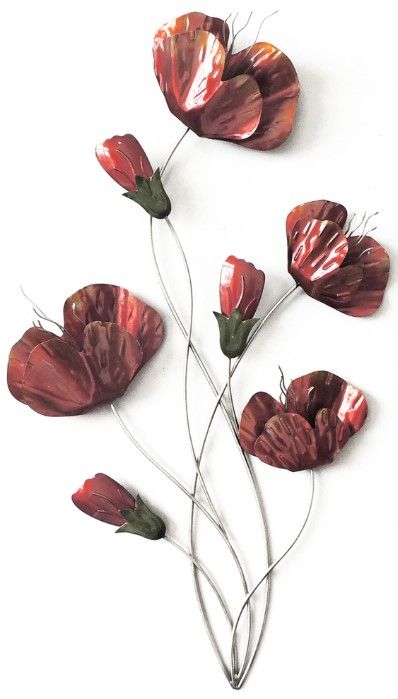 Classy Living Red Floral Wall Decor-0