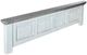 International Furniture Direct Luna Two-Tone Ivory King Platform Bed Footboard with Rails-0