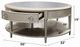 ACME Furniture Kasa Gray Coffee Table with Champagne Base-2